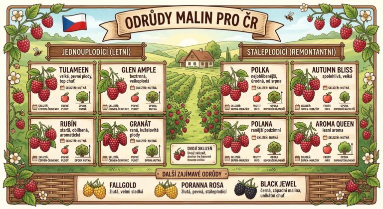 Odrůdy malin pro ČR 2025